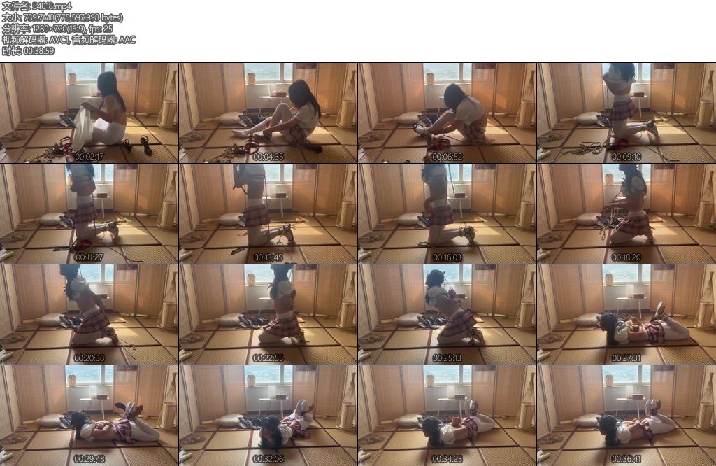 [柚里原创] 南娘柚里面试绳艺公司被要求换超短裙jk自缚柚里因为放心就打了死结但hr突然离开让柚里独自无限期挣扎解脱柚里能否脱出呢-丝依依