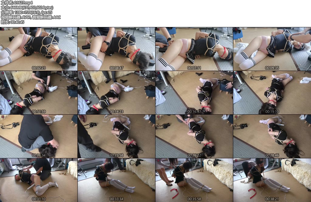 [绳之韵] 阿娇鸿星尔克小白鞋（下集）白丝过膝袜、情趣JK，驷马强高、TK白丝脚，挣扎与呻吟-丝依依