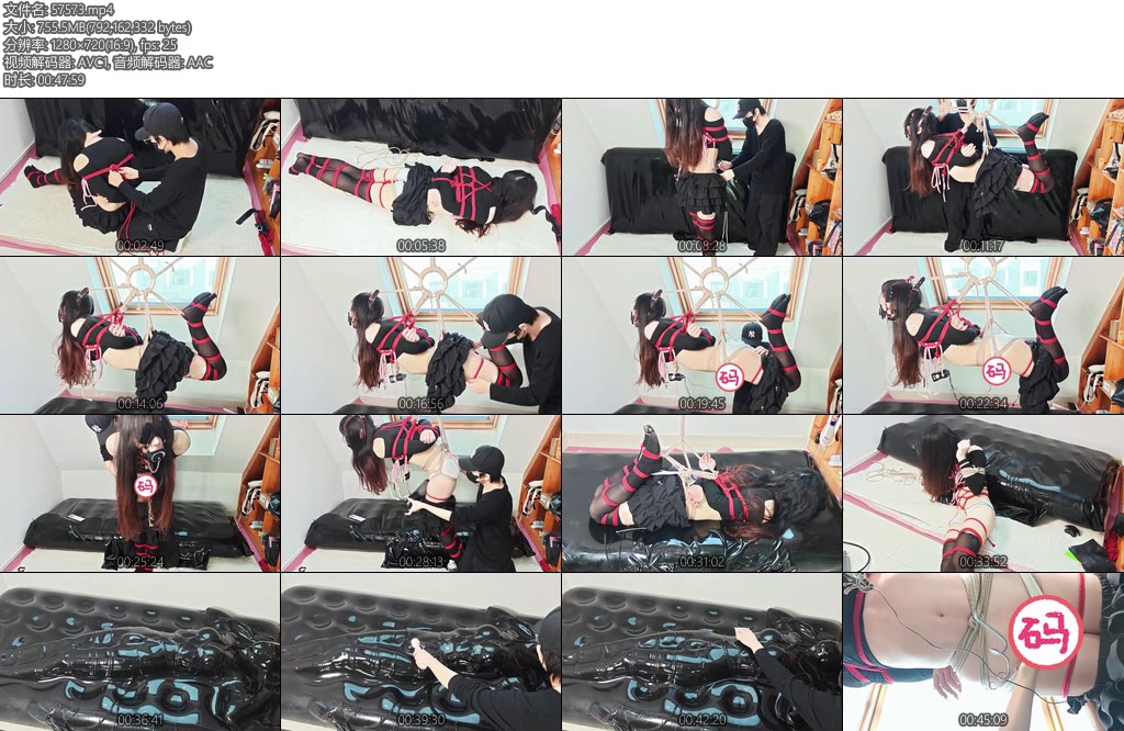 [一颗露露子] 黑丝露露驷马吊缚脱缚挑战驷马吊电击榨汁半吊强制高C放置龟甲缚超紧真空床结尾赠神秘视角-丝依依