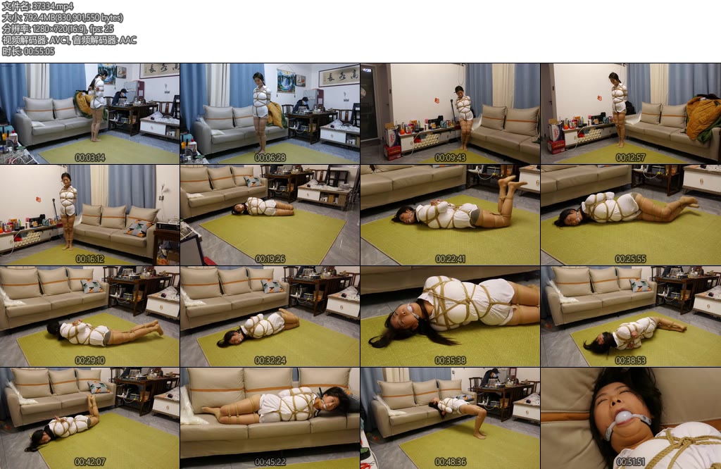 [胜景影视] 女M被全身上下捆绑堵嘴挣扎-丝依依