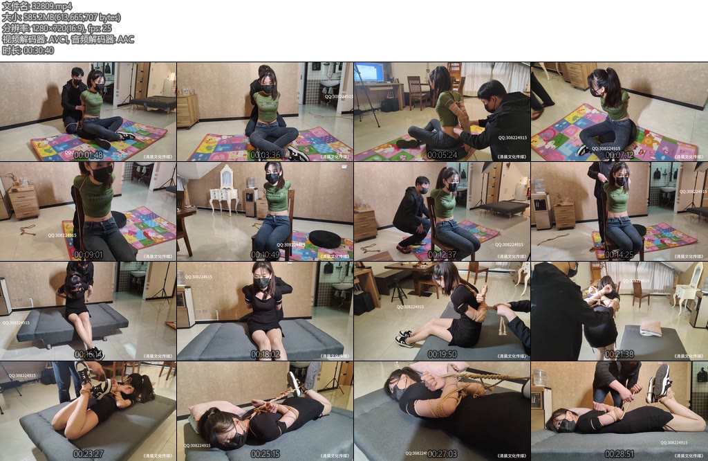 [清晨原创] 大长腿月月同学极限直臂挠痒痒五花驷马-丝依依