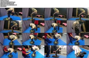 [飞天原创] 柔仙儿12公分高跟抱腿拘束架禁锢越挣扎越难受还要被调教骚水流干了这个动作也要被禁锢一晚上-丝依依