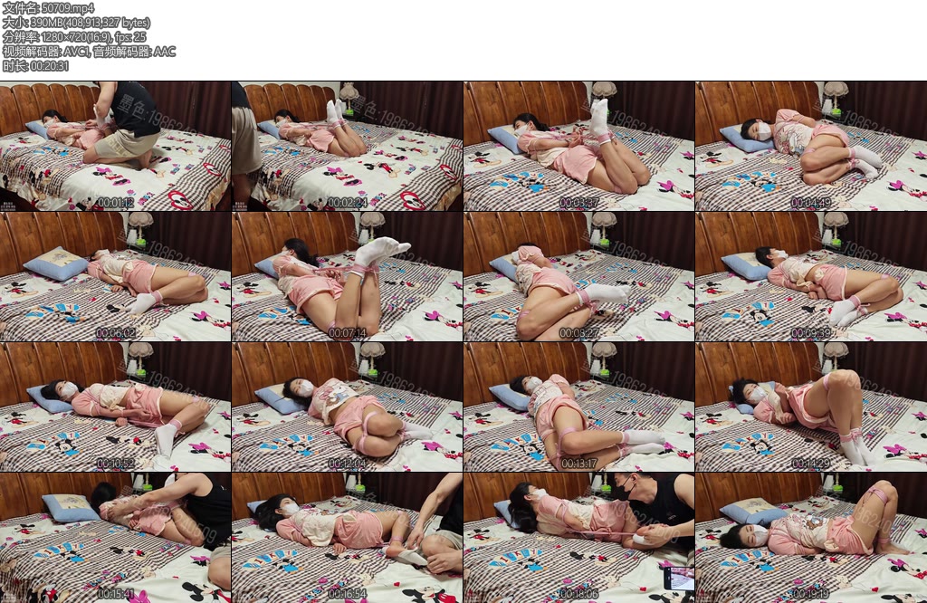 [墨色原创] 思思睡衣白袜驷马尝试挣脱超卖力挣扎失败后脱白袜tk惩罚-丝依依