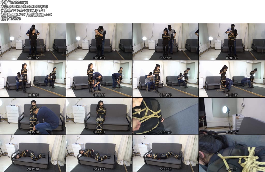 [美束映画] 入室劫案之搜查官绑架案皮裤长靴小狐狸被捆绑折磨-丝依依