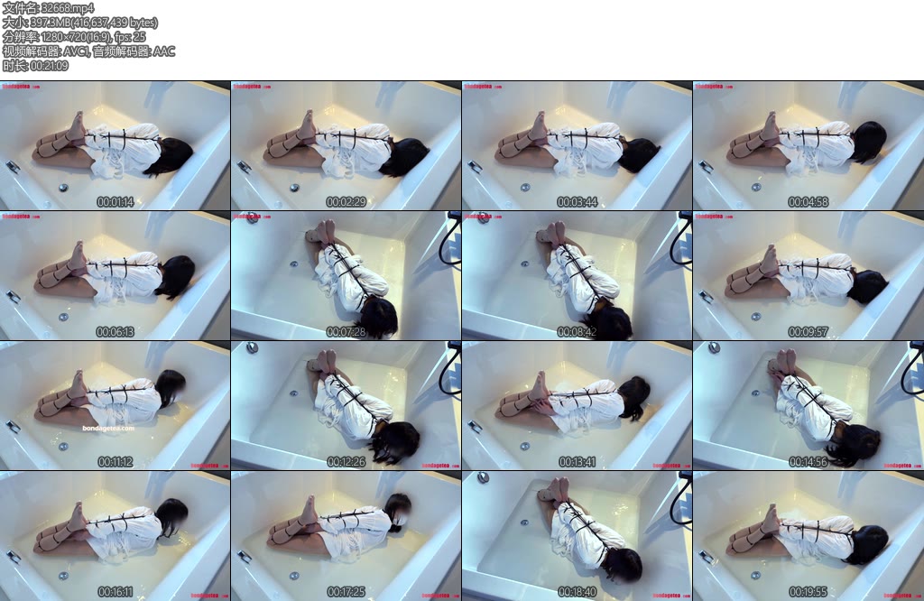 [绳精病] 人妻出轨被丈夫用扎带驷马紧缚放置浴缸灌水任她挣扎绝望-丝依依