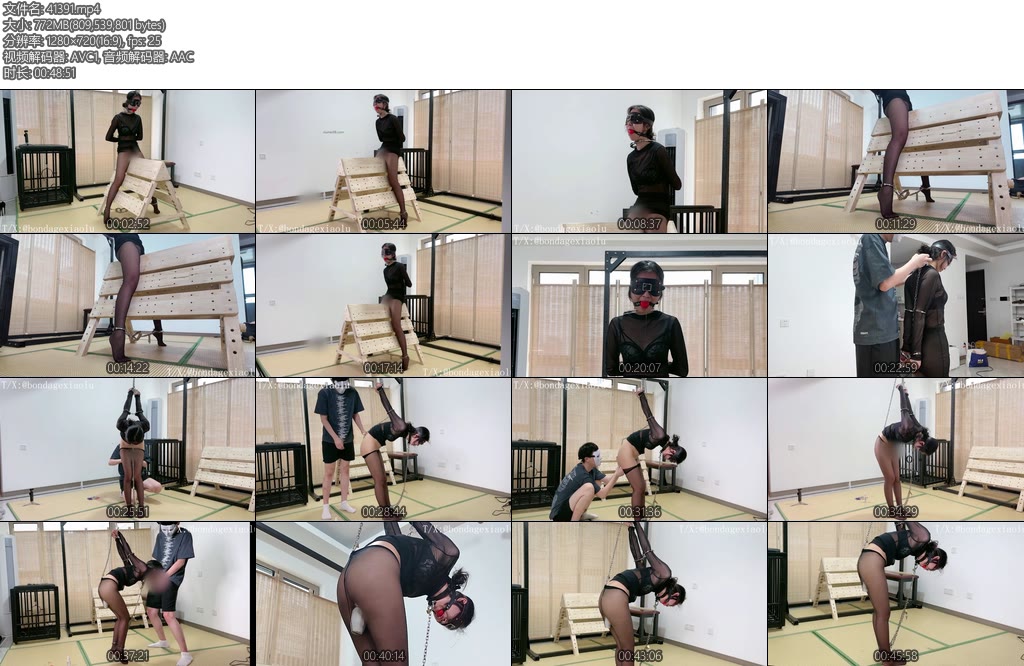 [涵涵原创] TM木马镣铐固定反吊踮脚口舌-丝依依