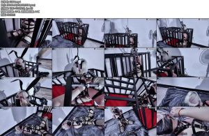 [JIOJIO原创] 奴隶计划2首次尝试电击困笼锁白毛漆皮兔女郎绑带束缚套装夏天超热地下室笼子囚禁对镜放置对镜放置电击困笼锁电击刚赛皮鞭SP前列腺强制狂出精-丝依依