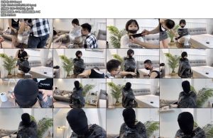 [默示录] 缚艺录 小Q的胶带全包实验坐在小桌子上全身用保鲜膜黑色胶带全包嘴巴贴上胶带后再用黑丝袜-丝依依