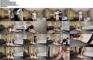 [路由原创] 耐受度测试绷带妆点的M被捆在竹杠上一条胳膊和一跳腿被捆一起吊起挠痒拍打抚摸震动-丝依依