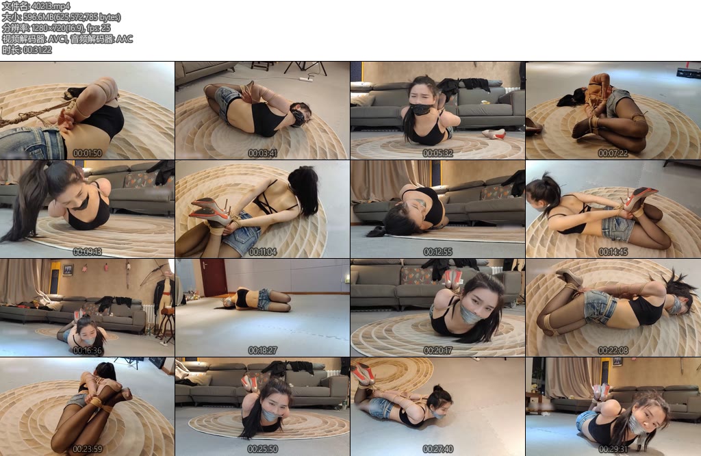 [一绳所爱] 洛洛黑丝各种捆绑挣扎-丝依依