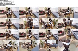 [默示录] 缚艺录 这一次加了一些羞羞的姿势固定在椅子上还是胶带封眼封嘴戴上眼罩黑丝一穿自己看了都忍不住来了2发-丝依依