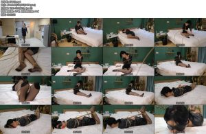 [JS原创] 梦琪神秘房间（3）女白领贪图便宜入住公寓被魔法绳子偷袭捆绑起来-丝依依