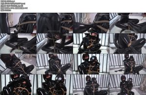 [FSS原创] 乳胶百合短发妹调教双马尾乳胶小姐姐海老缚袭胸强高防毒面具呼吸抑置拼死挣扎逃脱不能-丝依依