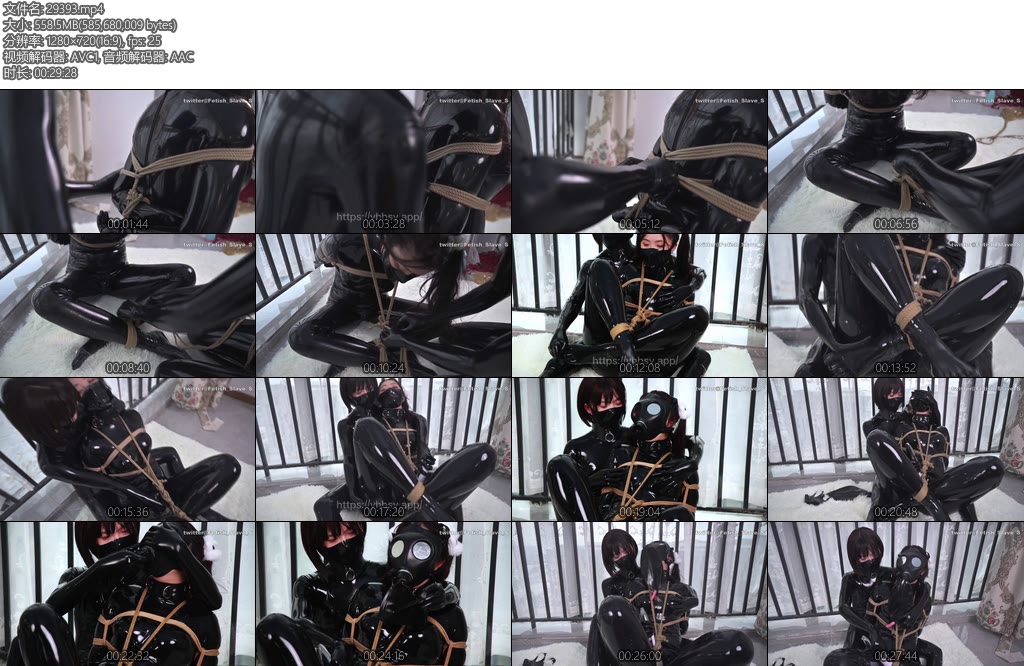 [FSS原创] 乳胶百合短发妹调教双马尾乳胶小姐姐海老缚袭胸强高防毒面具呼吸抑置拼死挣扎逃脱不能-丝依依