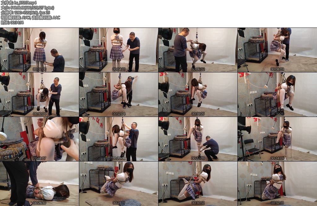 [随心原创] 文慧JK女孩两种方式悬吊分腿脚尖着地驷马吊忍耐力超好-丝依依