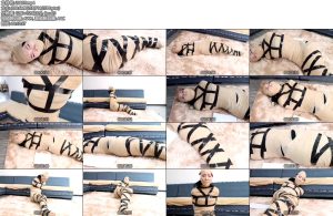 [得意客] king定拍快递~性感真人抱枕（03）美女被超密集挣扎无法逃脱 被遥控器超控绷带收紧折磨 长时间挣扎拘束-丝依依