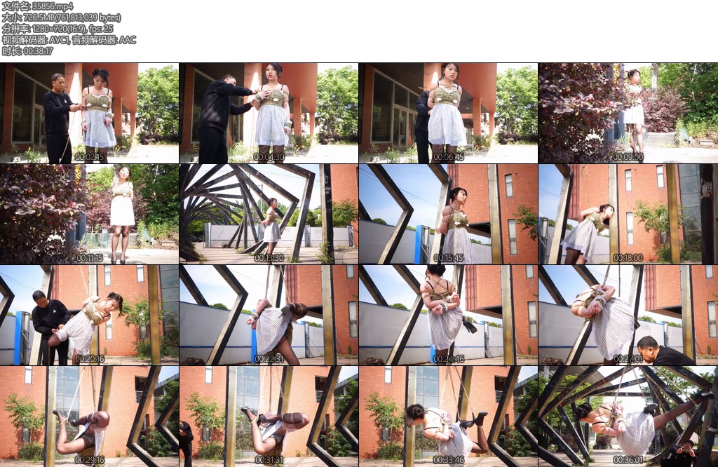 [锐度主张] 嫣儿 时装恨天高在步行街上日式后手缚单腿侧吊-丝依依