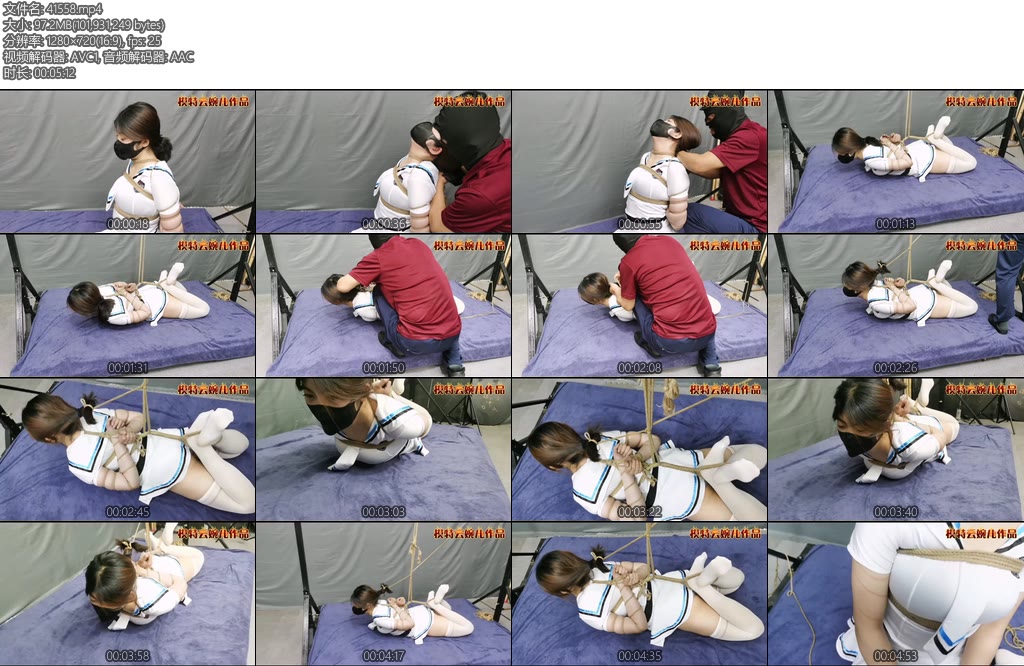 [飞天原创] 云婉儿是新模特又是新母犬五花紧缚勒晕后驷马放置,超级享受的感觉-丝依依