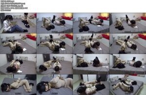 [新月原创] 双人秋衣挣扎秋衣棉袜控一个五花一个直臂驷马蒙眼塞嘴挣扎-丝依依