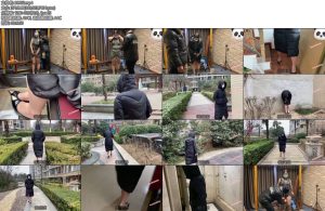 [龙飞原创] 紫琪包臀裙捆绑在穿羽绒服去空中花园扒开衣服透透风还怕被人看到白色nn外露口球带的时间长最后呕吐-丝依依