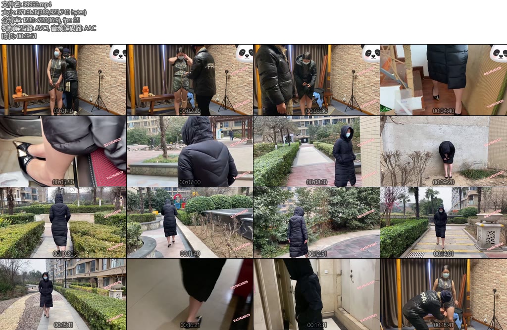 [龙飞原创] 紫琪包臀裙捆绑在穿羽绒服去空中花园扒开衣服透透风还怕被人看到白色nn外露口球带的时间长最后呕吐-丝依依