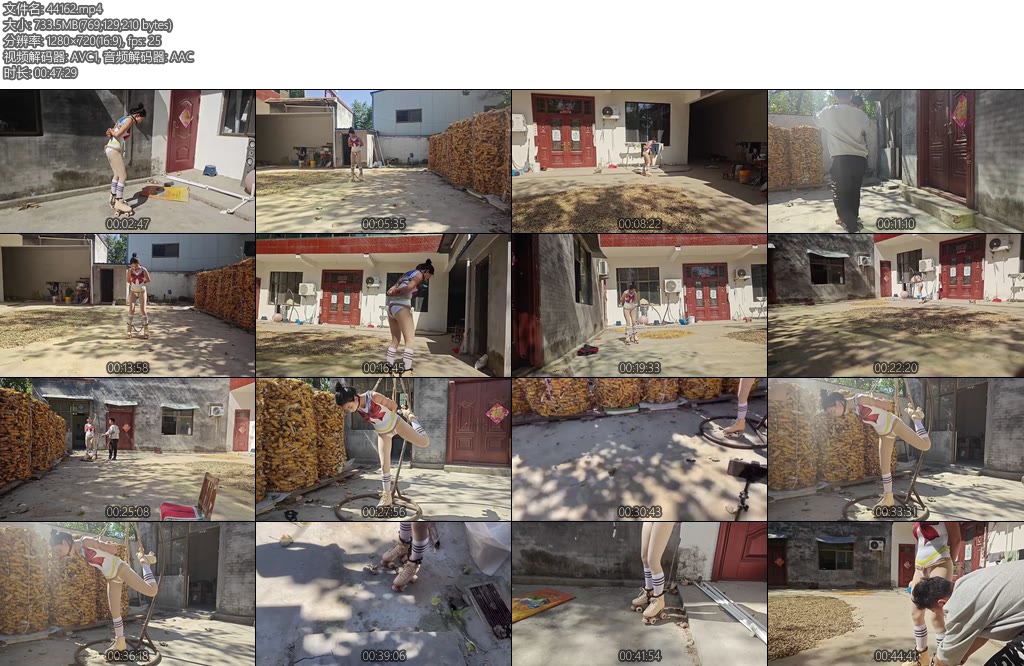 [王宁服饰] 体验五花紧缚下戴不同口球玩轮滑-丝依依