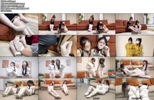 [云雀原创] 罕见双人伪装拘束02饱和式剧情超有趣的双人伪装大衣伪装求救白丝女奴们努力互相解缚双层白丝美脚互相磨蹭蠕动-丝依依