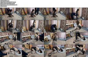 [随心原创] 雪娜 黑皮衣白绳团缚 纱布 透明胶带 黑胶堵嘴挣扎-丝依依