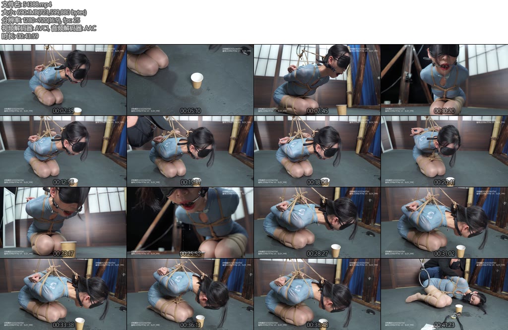 [试炼原创] 倩倩肉丝旗袍跪坐压舌口枷柠檬片口水停不下来多角度超多近景细节爆表-丝依依