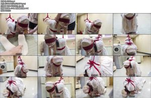 [灵绳原创] 小男娘桃汐被直臂跪地放置柠檬口球堵嘴被折磨得浑身发抖-丝依依