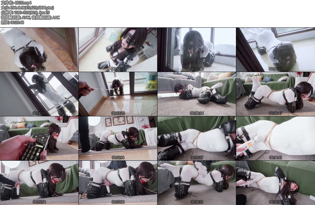 [噗叽原创] 男娘驯养技术指南Ⅲ被迫换上白色全身丝袜穿戴上K9套装郊狼被迫能像狗狗一样被牵行关在阳台上而后戴上超大口球被强制GC藤条抽打踩踏裆部电击器毫无任何尊严可言-丝依依