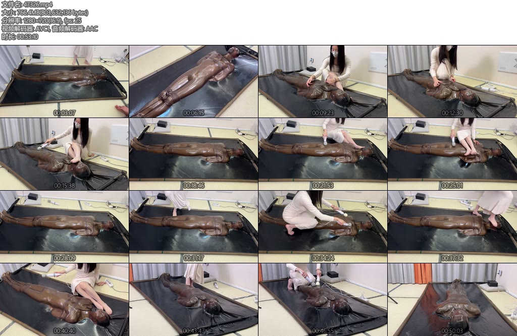 [黑魔法师] 极紧多重束缚真空床榨汁绳索捆绑全身极紧丝袜睡袋全包然后在放置在真空床里颜老师的调奴手段是越来越狠了-丝依依