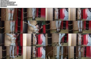 [象人原创] 月亮超高跟蛛网缚挣扎-丝依依