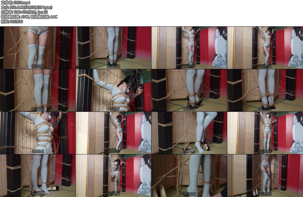 [象人原创] 月亮超高跟蛛网缚挣扎-丝依依