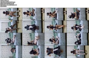 [新月原创] 玉箫原创玉箫家庭作业（23）女仆戴着手铐脚镣吃水果日式胸缚丝袜驷马口球白袜堵嘴黑丝白丝-丝依依