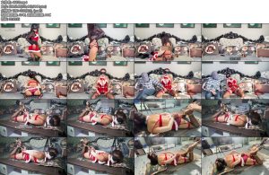 [鲁R绳艺] 虐恋天使 60分钟咖啡姐圣诞节补发咖啡姐自拍化身圣诞礼物全过程丝袜驷马封嘴蒙眼独自放置-丝依依