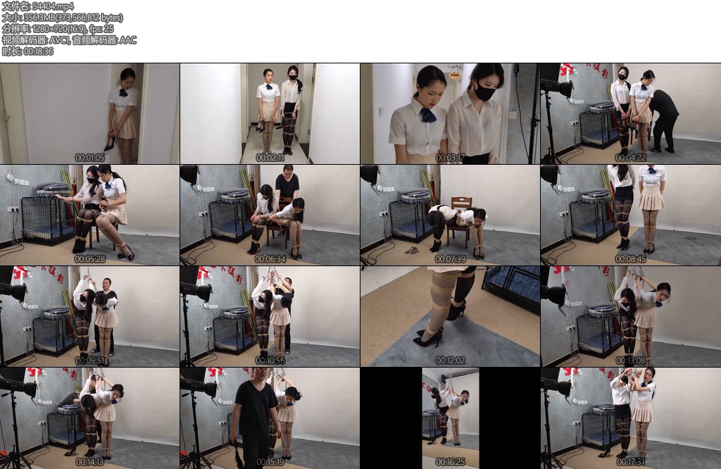 [束缘阁] 杨蕊雅熙一条铁链双铐吊手腕-丝依依