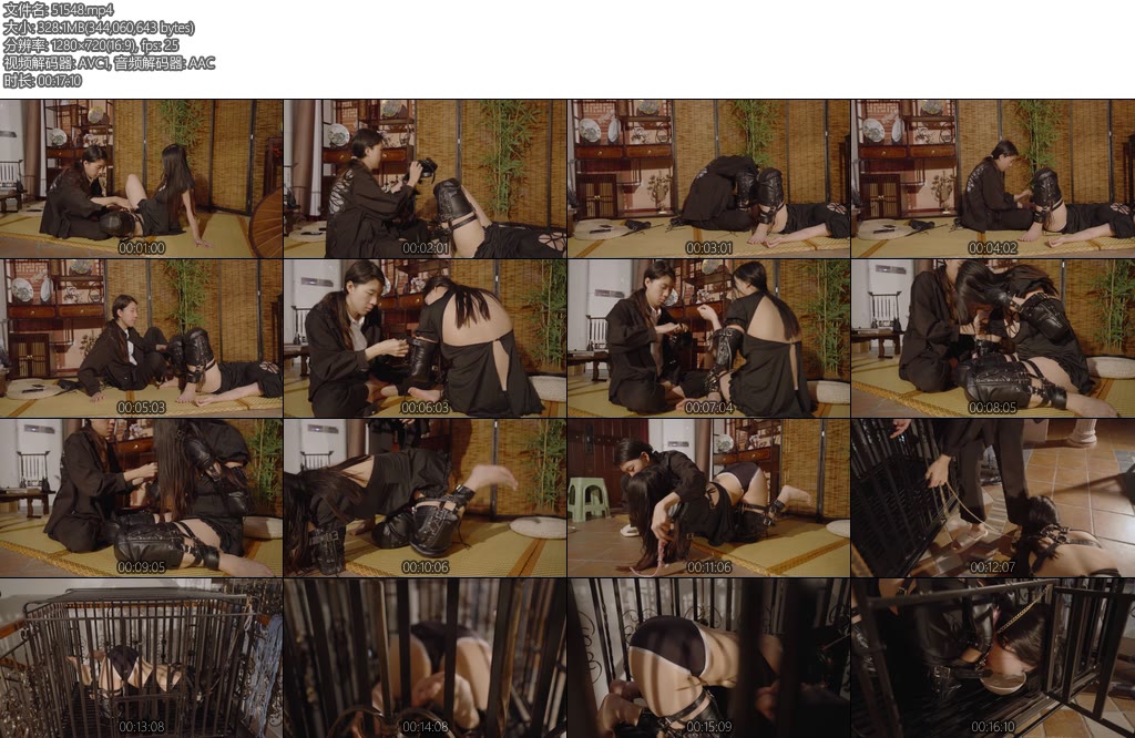 [四季屋] 小狗の日常训练狗碗喝水跪地爬行囚笼关押摇尾巴驯养-丝依依