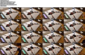 [亚洲绳艺] メイド女子が大の字拘束されて厳しい電流のお仕置きをされる-丝依依