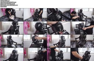 [闪闪原创] 闪闪工作室 木乃伊人形椅三小时的保鲜膜胶带全包虐口玩弄放置-丝依依