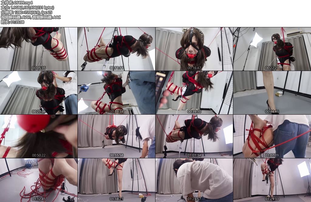 [面具原创] 面具男 重度绳奴伪娘潇潇酱新从夜店绑架回来的绝骚伪娘极限驷马紧缚吊单腿13CM高跟罚站超大口球2个郊狼重度恋痛电击塞子让他有被q的感觉-丝依依