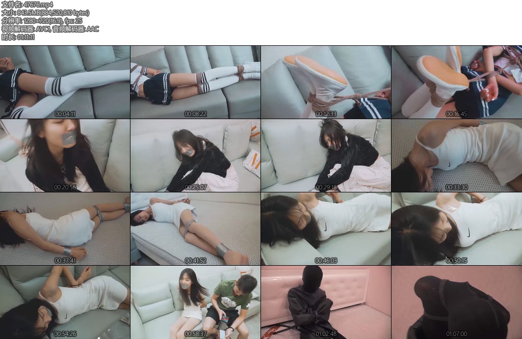 [豆豆原创] 清纯颜值美女集合2段纯绑2段剧情胶带封嘴zentai全包拘束-丝依依