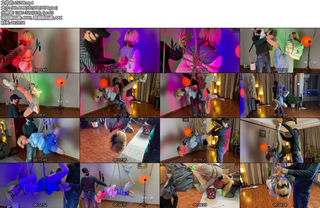 [一绳所爱] 喵喵JK装空中悬吊半个小时-丝依依