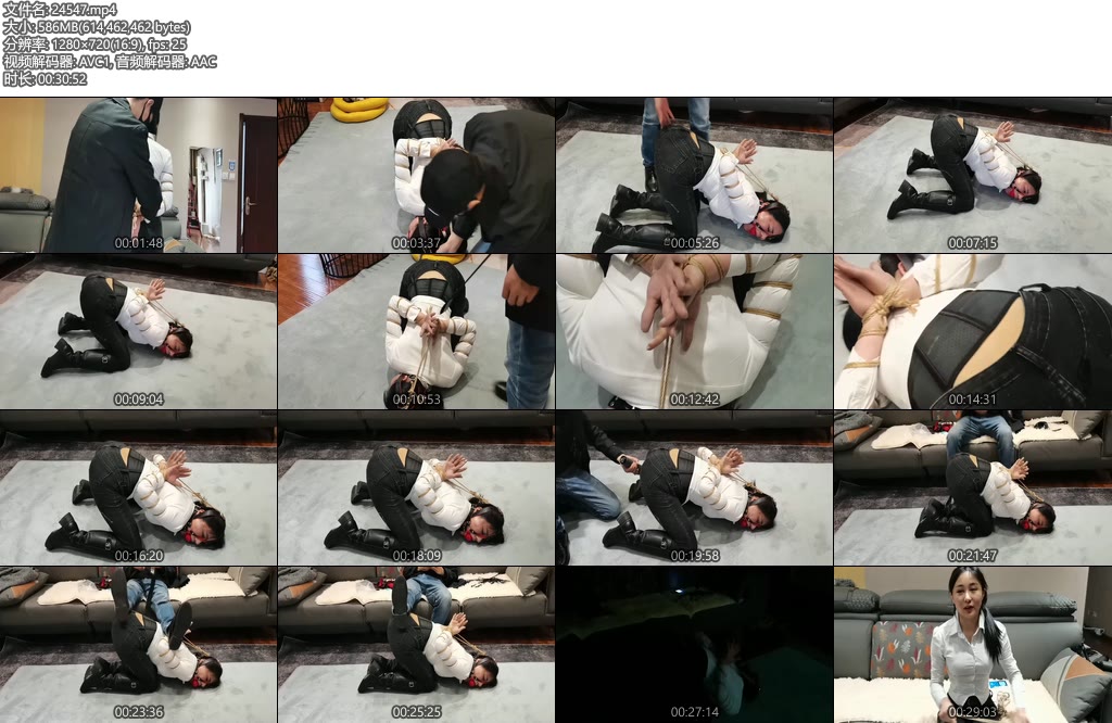 [一绳所爱] 笑笑五花大绑跪爬在地上黑暗放置-丝依依