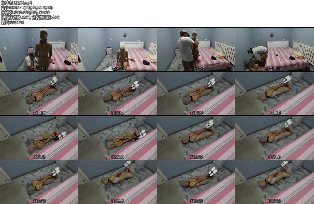 [理想与现实] 老婆的爱好丝袜包头堵嘴内衣驷马紧缚挣扎-丝依依