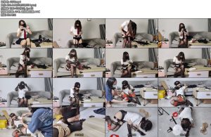 [凛凛蝶] 凛凛蝶mm 海砂白领女职员为百万赏金参加自缚上锁逃脱游戏失败被发卖-丝依依