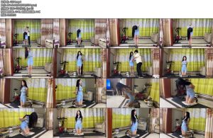 [贝特原创] 果子紧缚体验直臂后手吊跪缚口球放置-丝依依