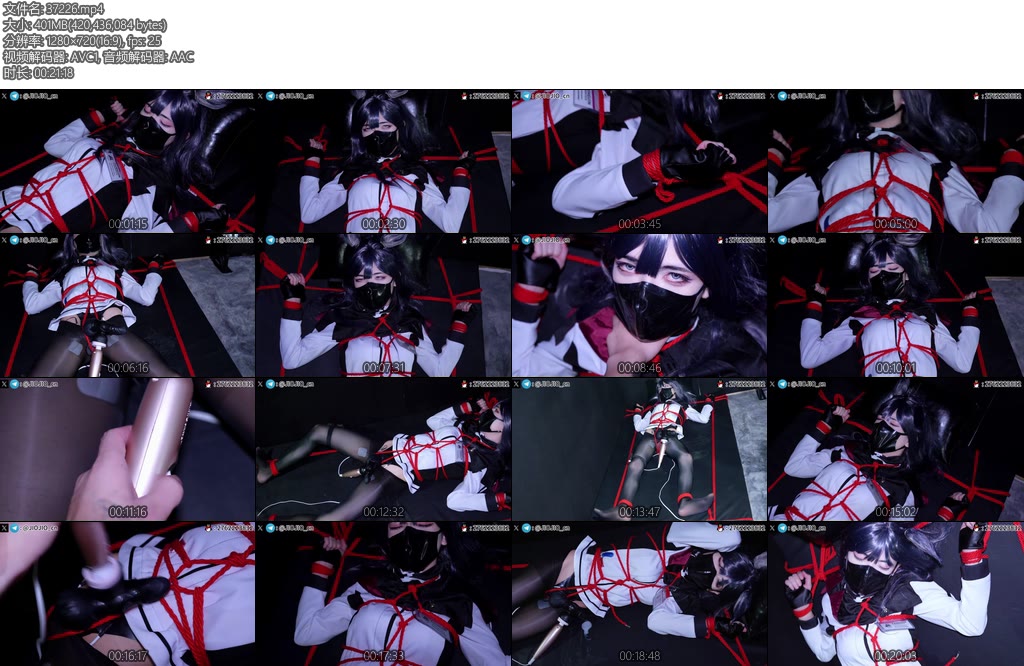 [JIOJIO原创] 明日方舟德克萨斯被俘（1）红绳龟甲缚大字固定郊狼电击震动强制GC榨出白色精华-丝依依