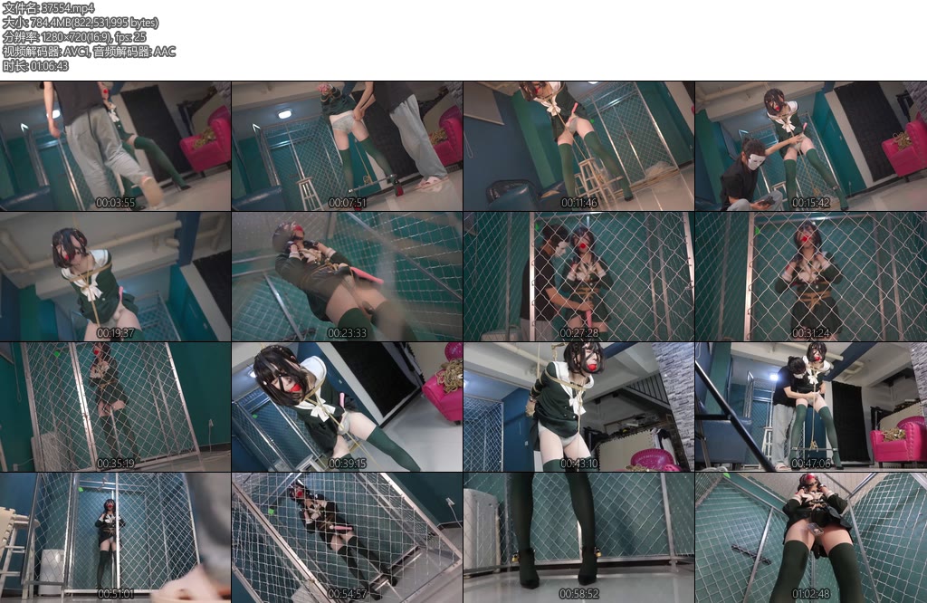 [面具原创] 美腿小伪娘高跟鞋笼子罚站电击榨汁训练惩罚-丝依依