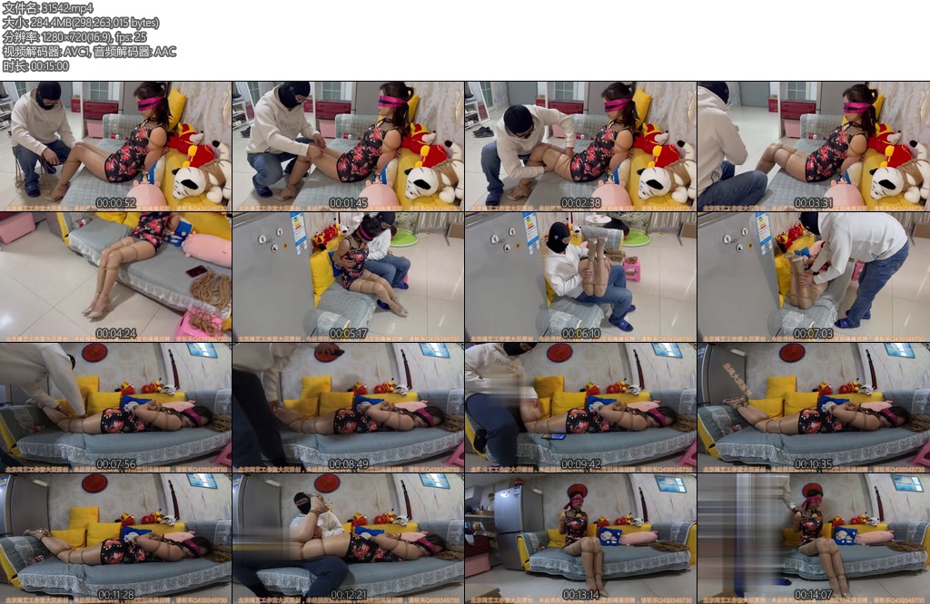 [BJ原创] 北京绳艺 无袖旗袍油亮丝袜并腿缚-丝依依